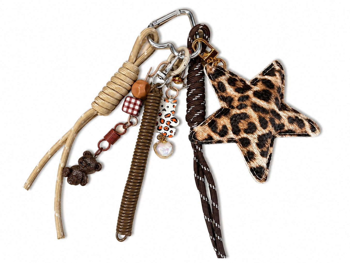 Llavero estrella animal print