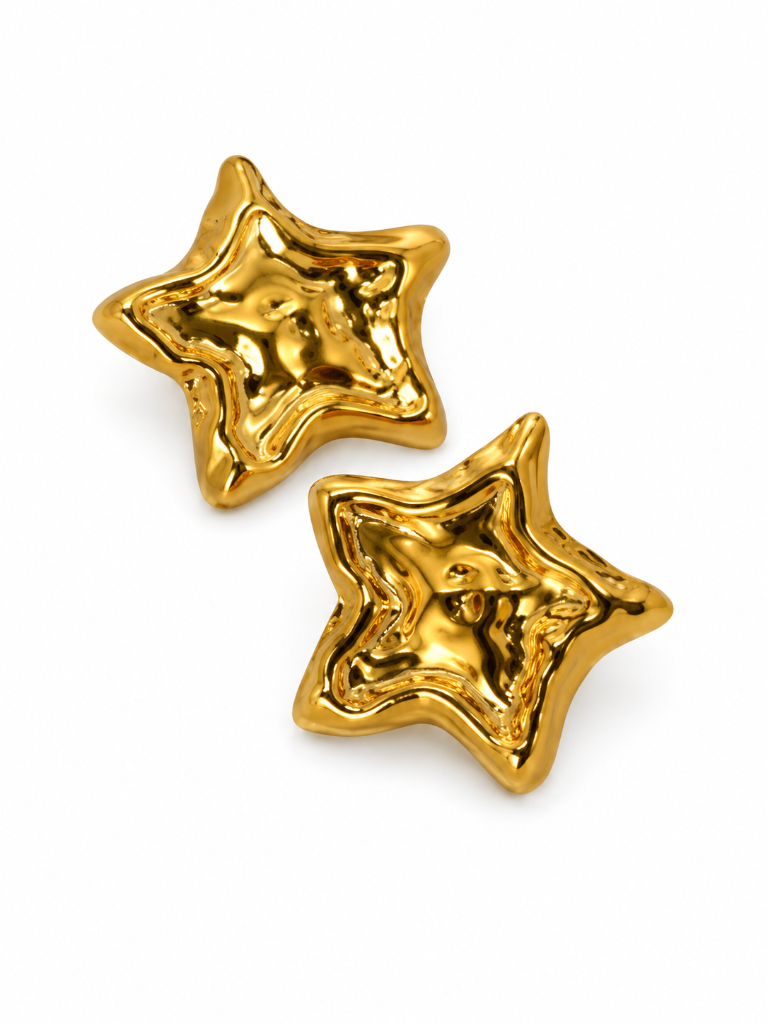 Aretes estrella machucado
