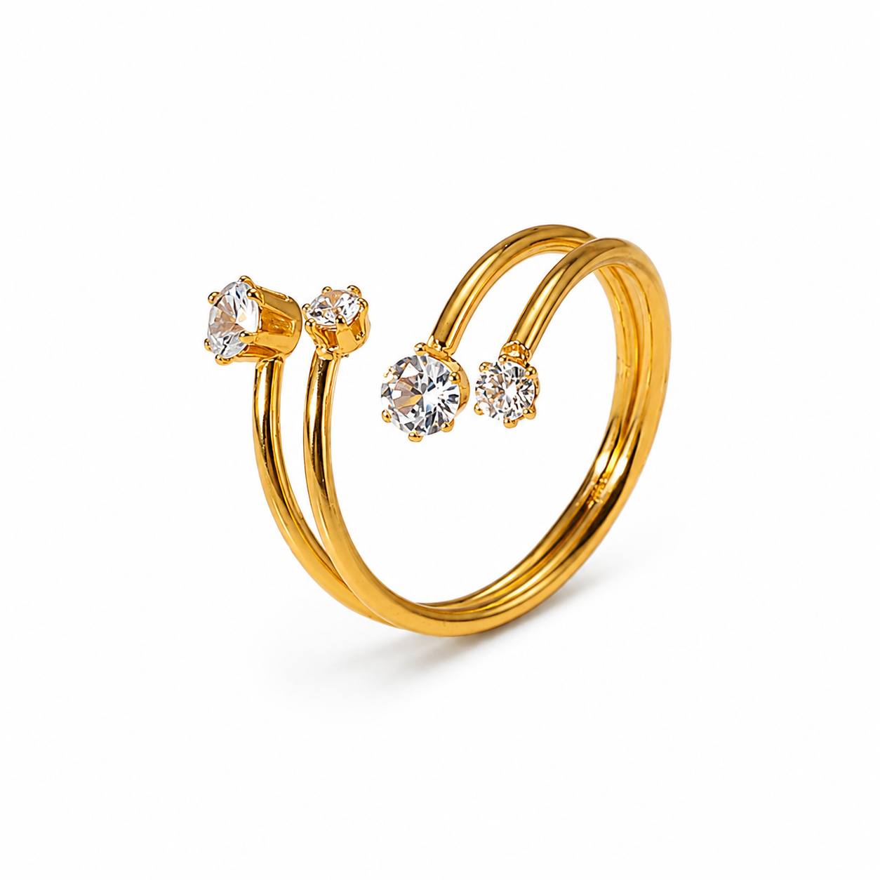 Anillo 4 zirconias