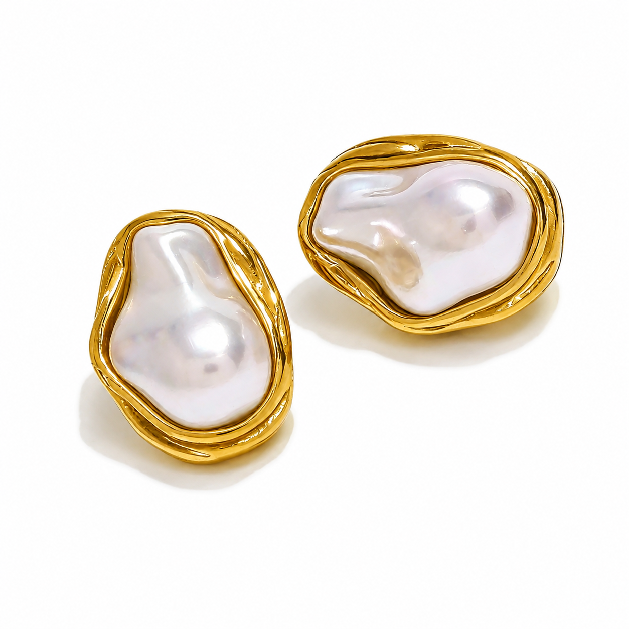 Aretes perla grande