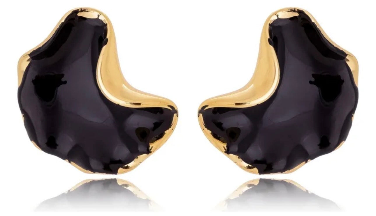 Aretes resina negros
