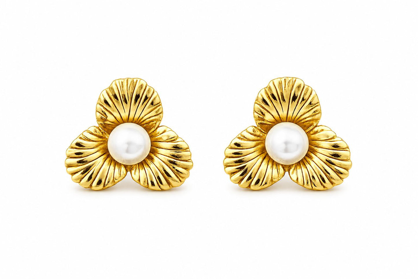 Aretes 3 pétalos