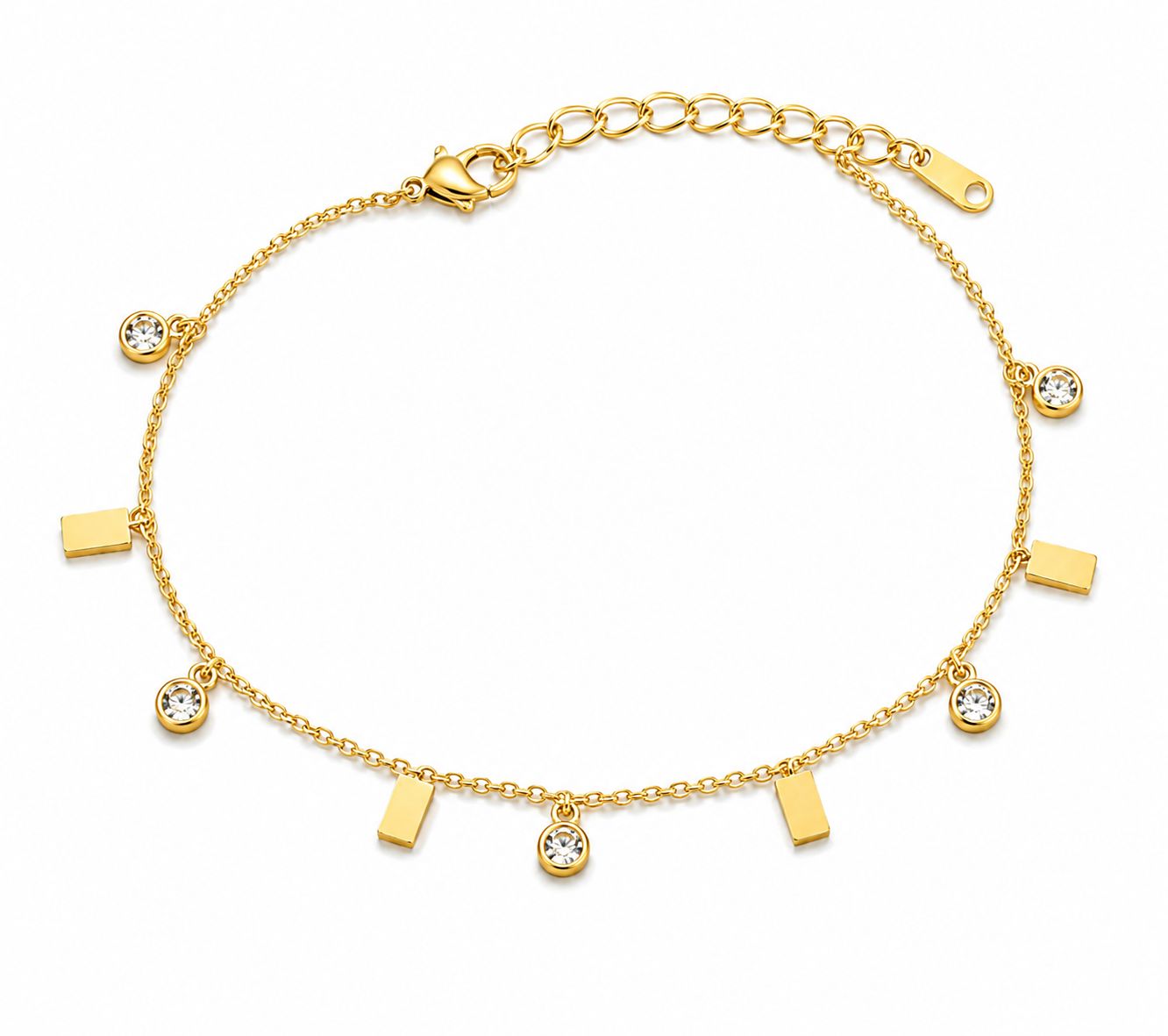 Pulsera brillo rectángulo