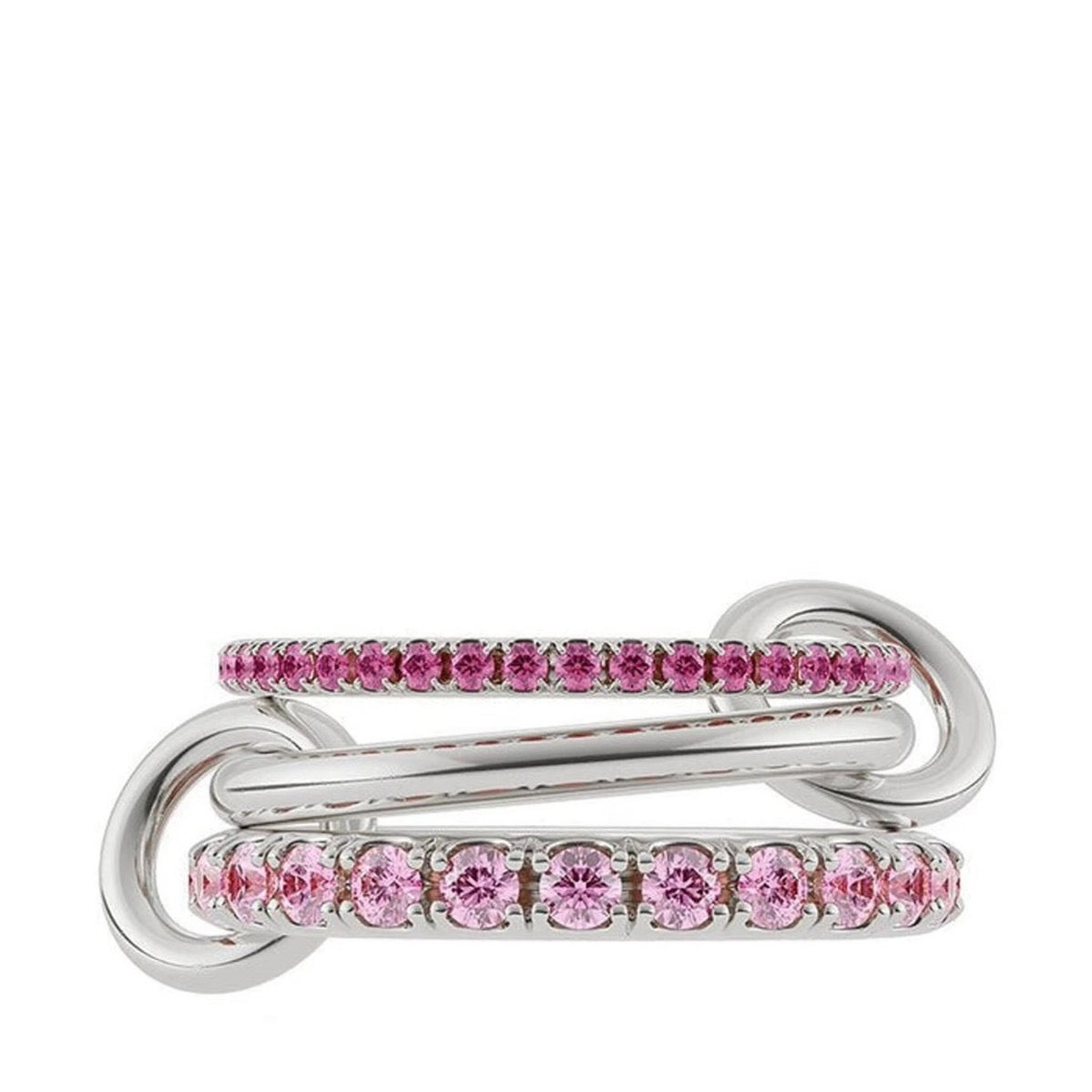 Anillo triple rosa