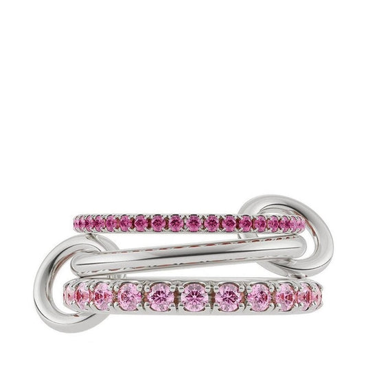 Anillo triple rosa