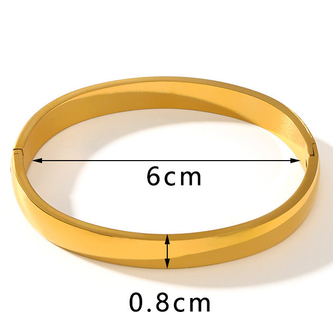Brazaletes lisos dorados