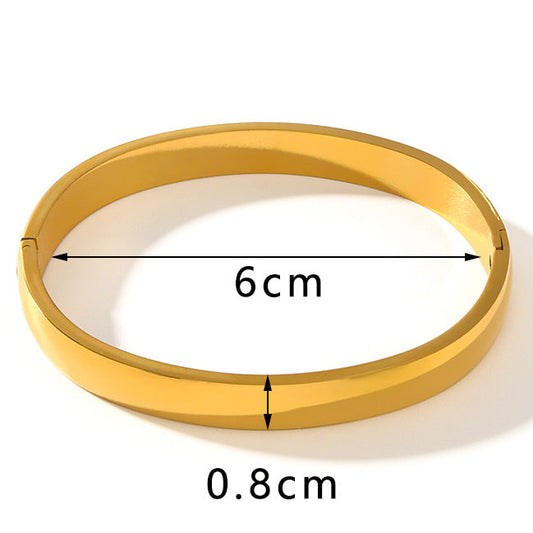 Brazaletes lisos dorados