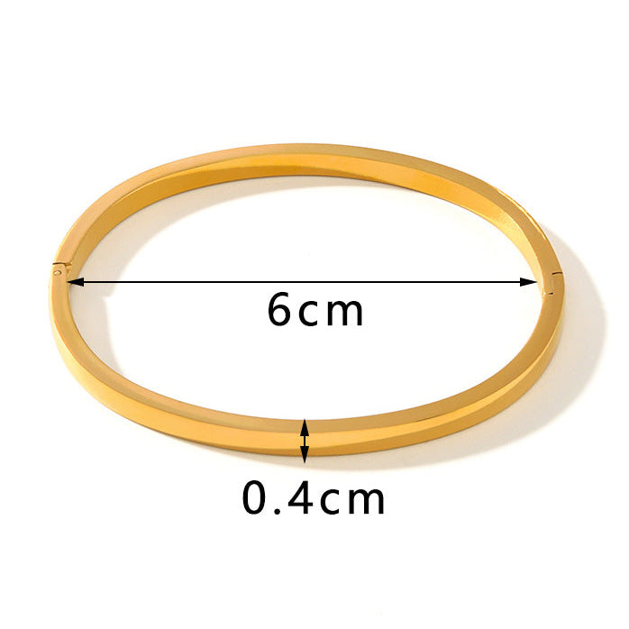 Brazaletes lisos dorados