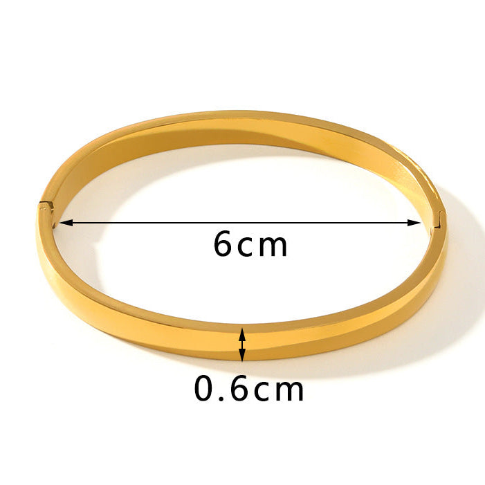 Brazaletes lisos dorados