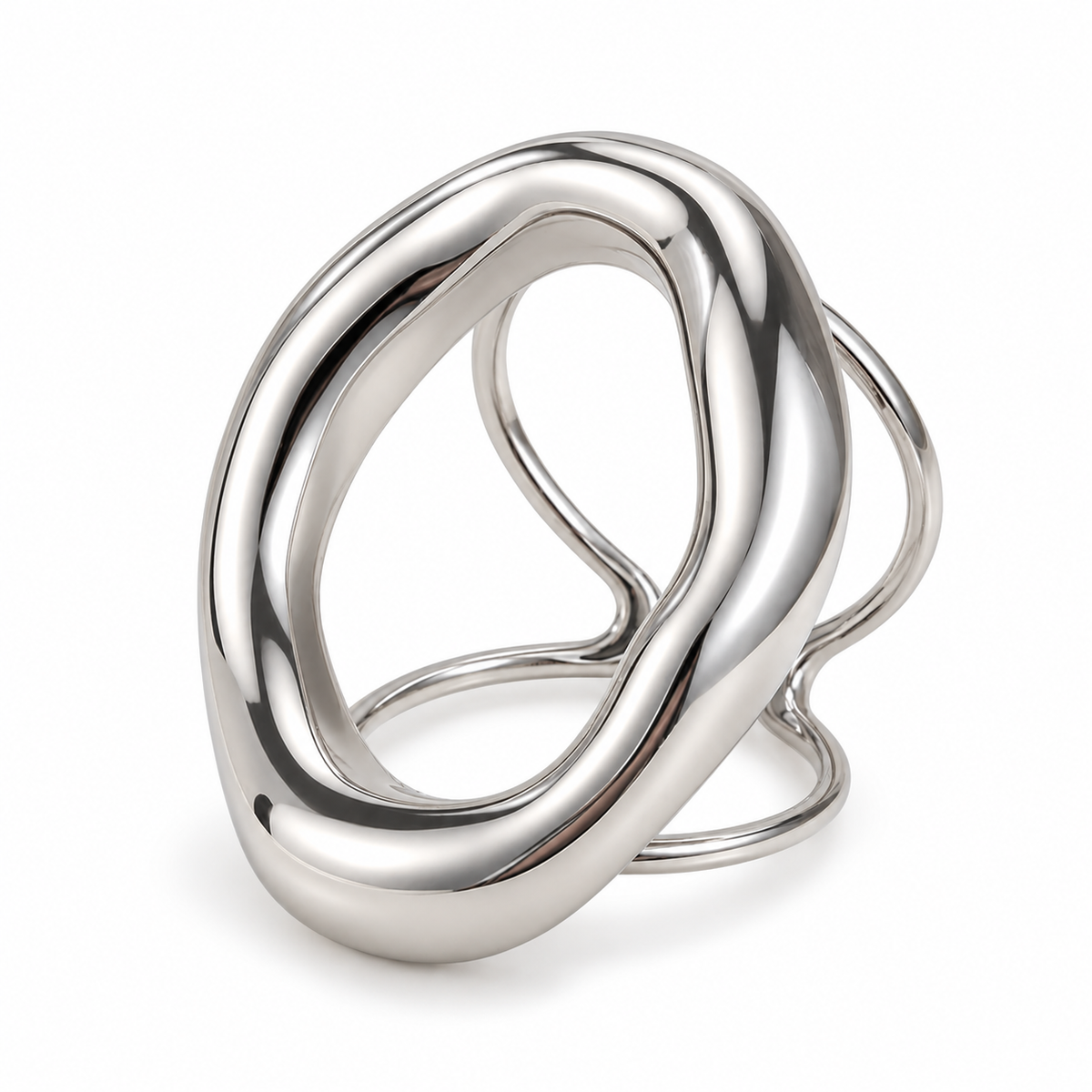 Anillo aro grande ajustable