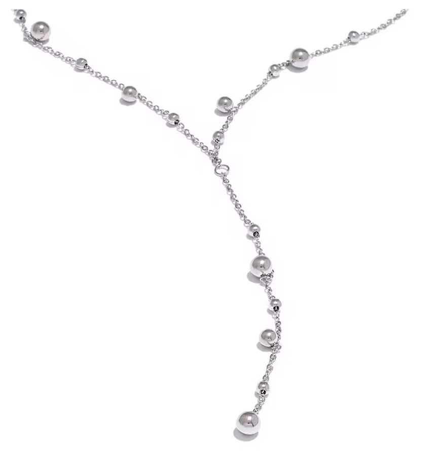 Collar bolitas largo