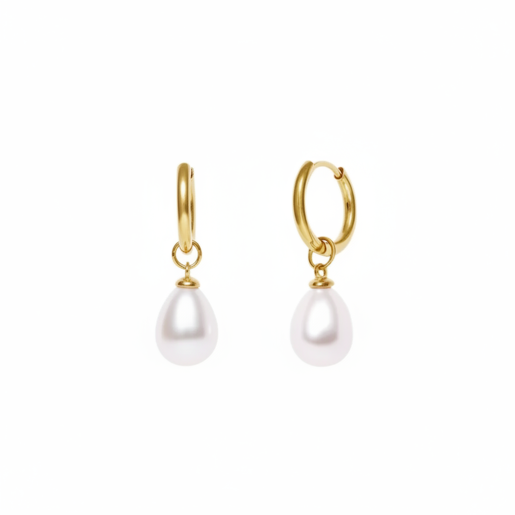Aretes perla gota