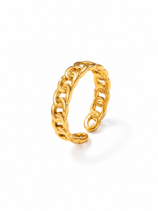 Anillo cadena eslabones