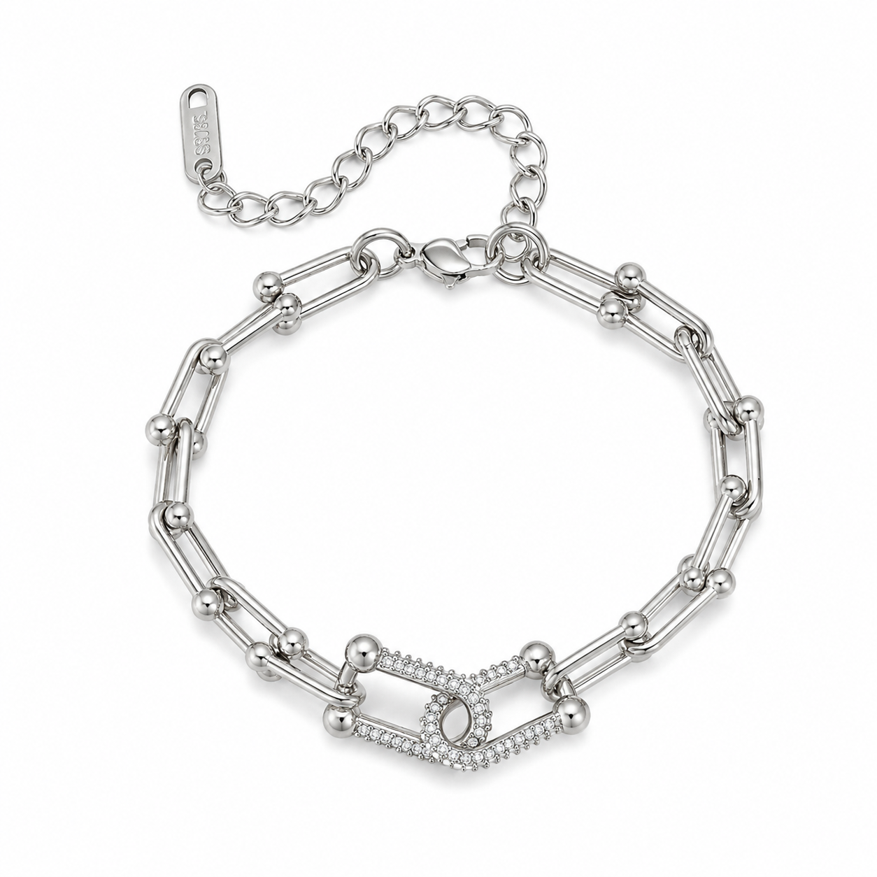Pulsera eslabones brillos