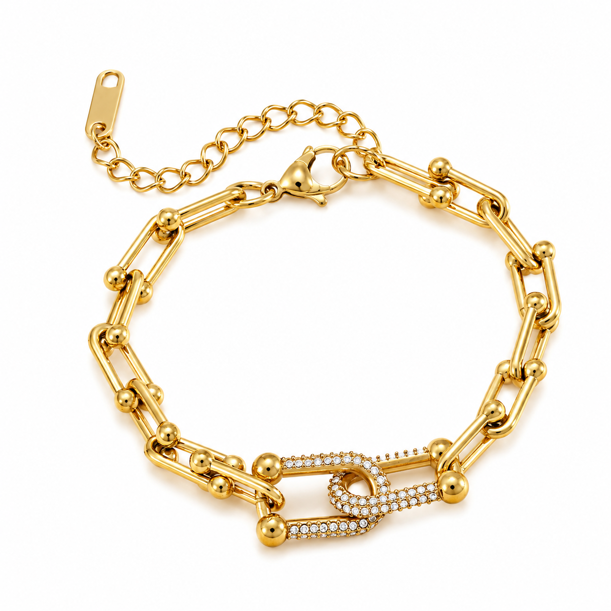 Pulsera eslabones brillos