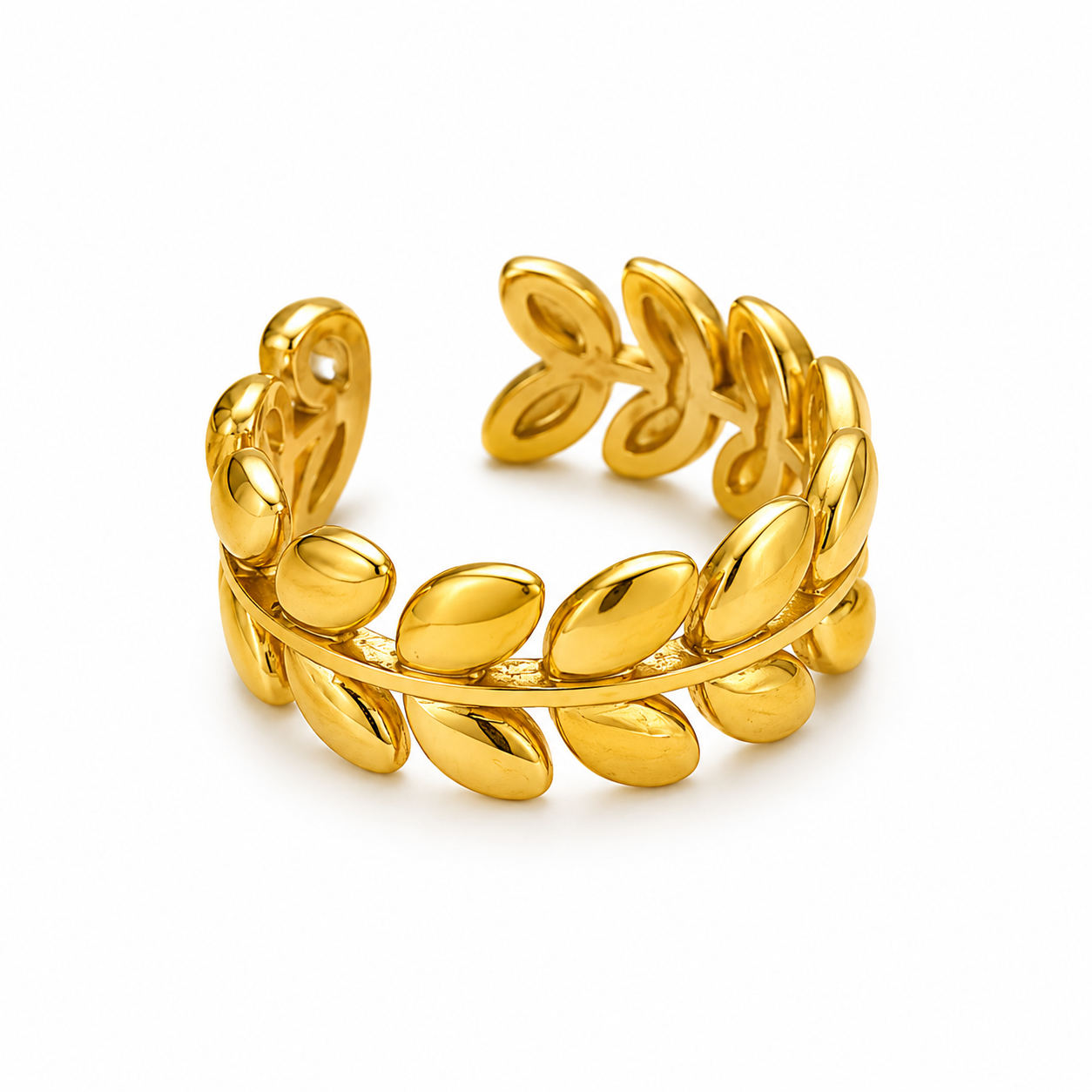 Anillo hojitas