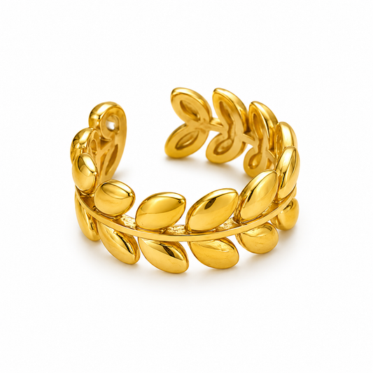 Anillo hojitas