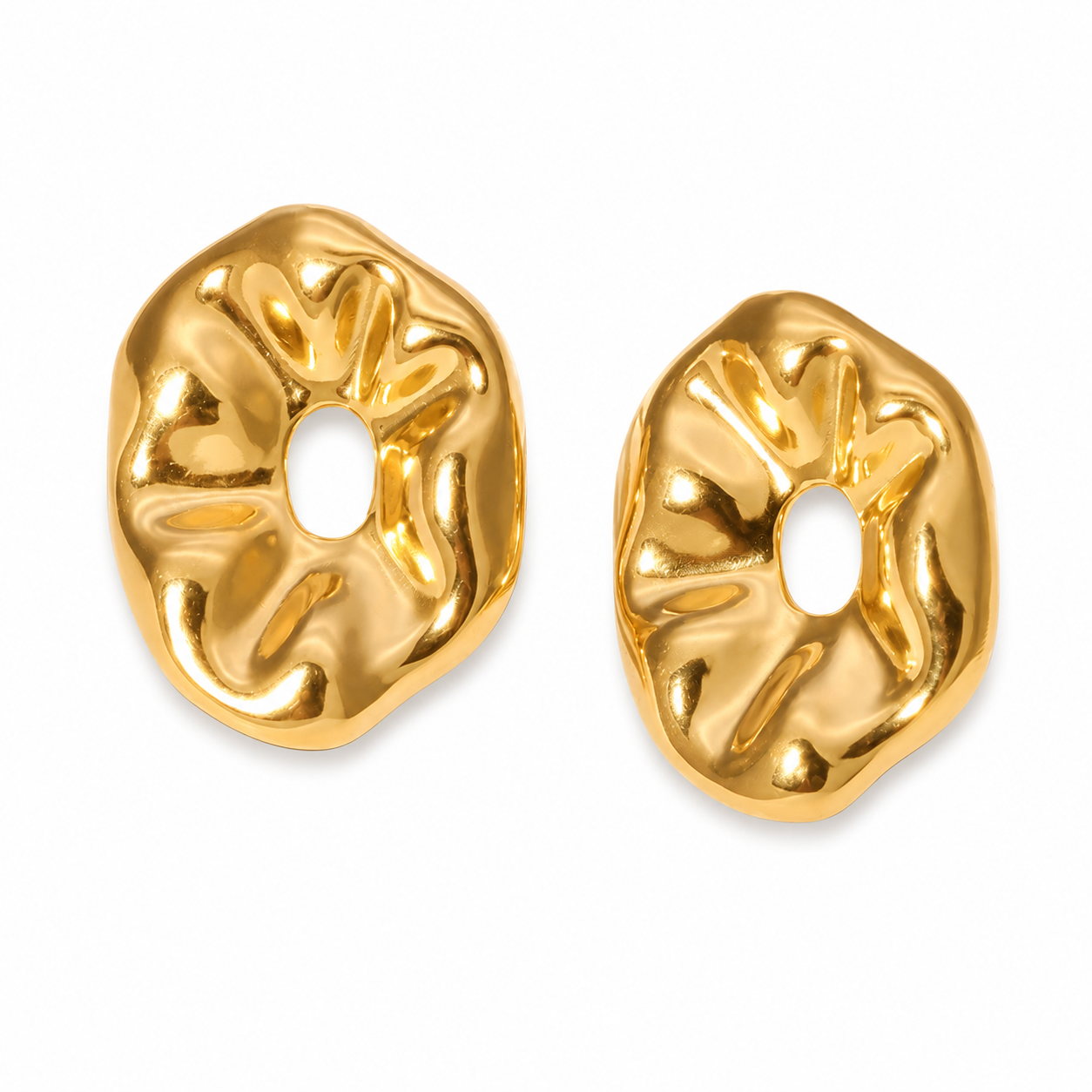 Aretes dona arrugada