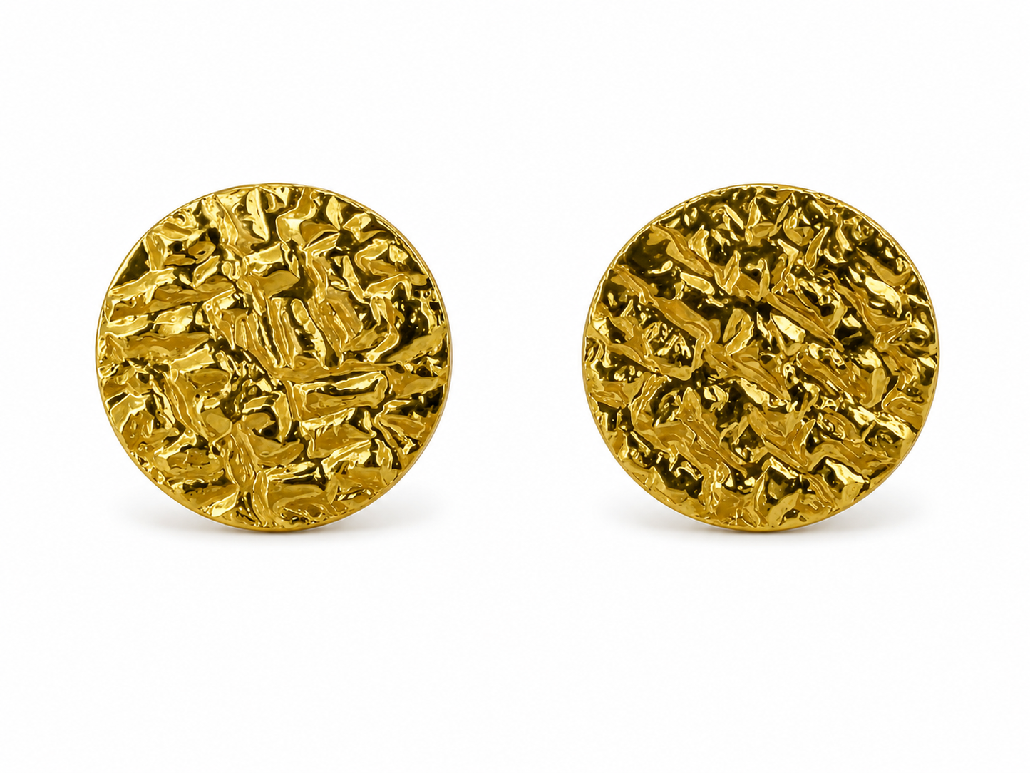 Aretes circulo arrugado