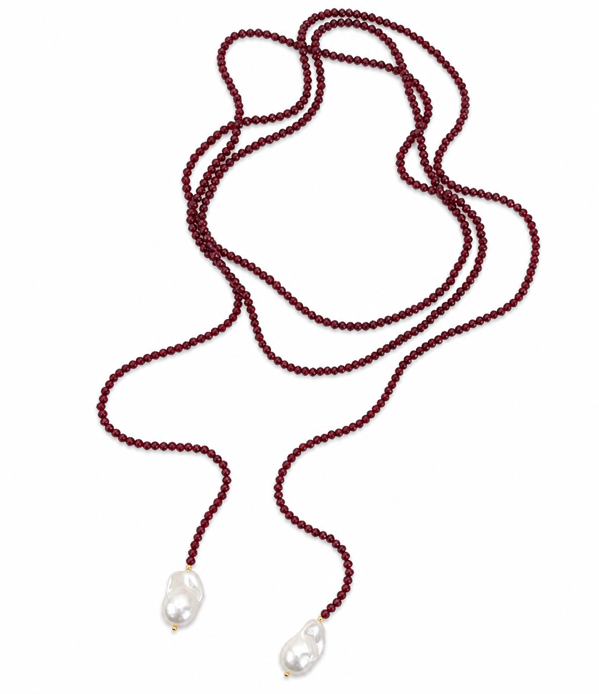 Collar largo tinto
