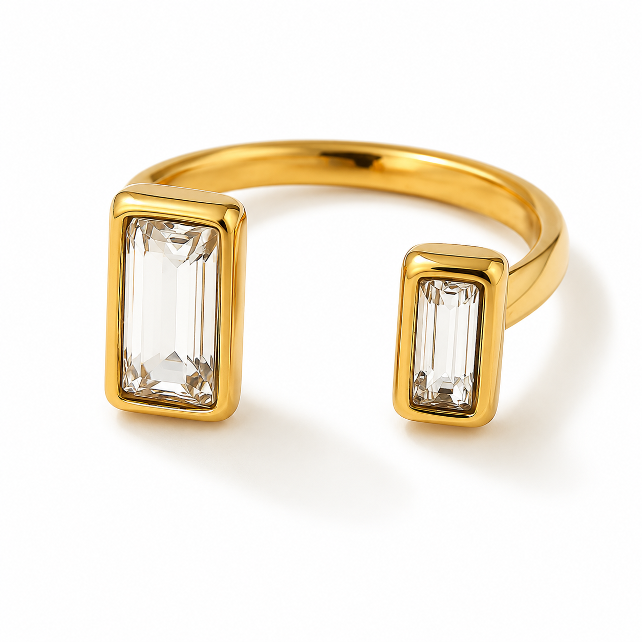 Anillo ZIrconia rectángulo