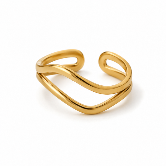 Anillo doble ola