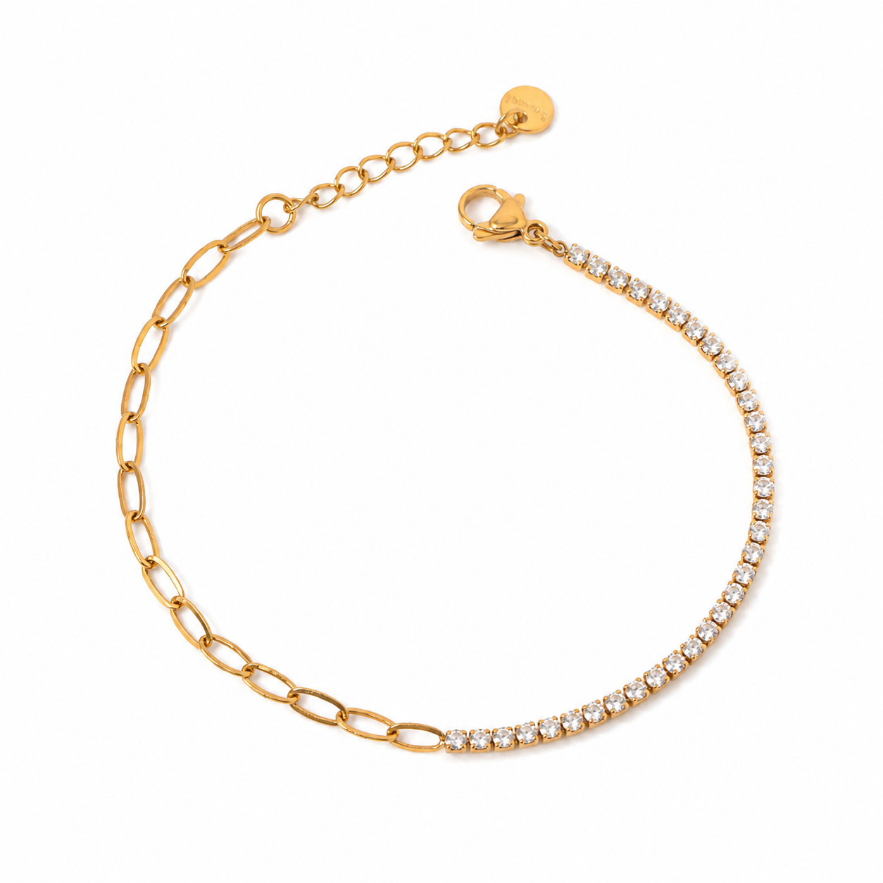 Pulsera mitad tenis