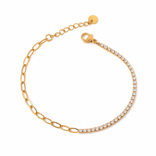 Pulsera mitad tenis