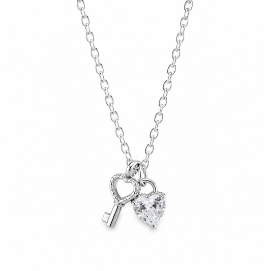 Collar llave corazón