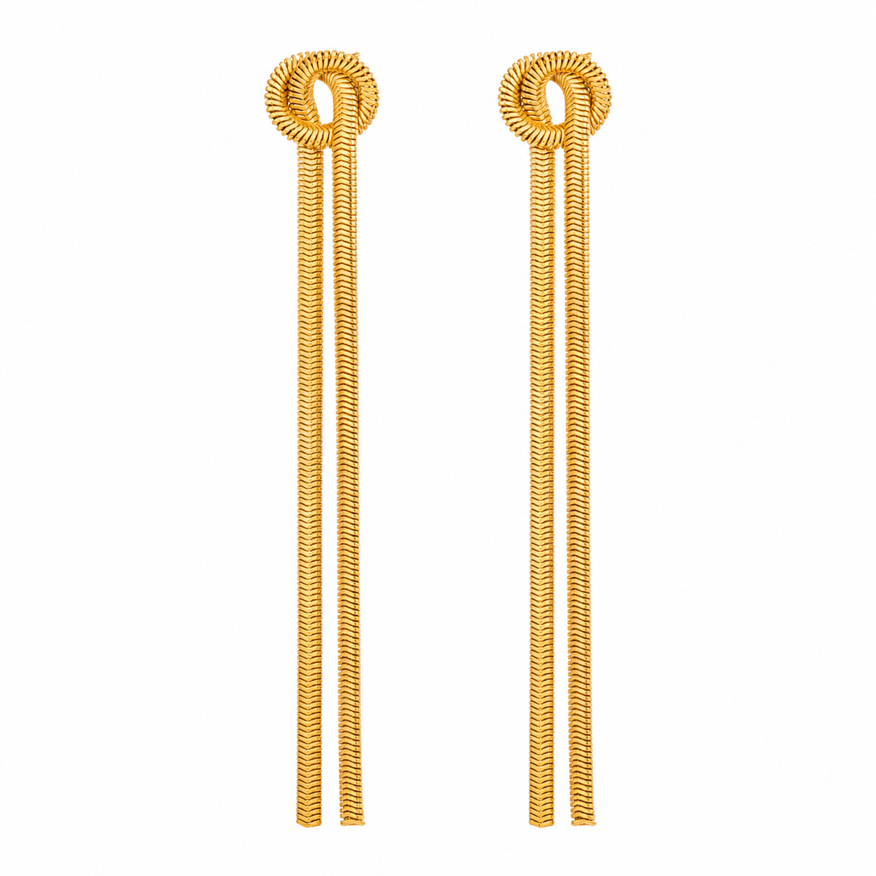 Aretes nudo largos