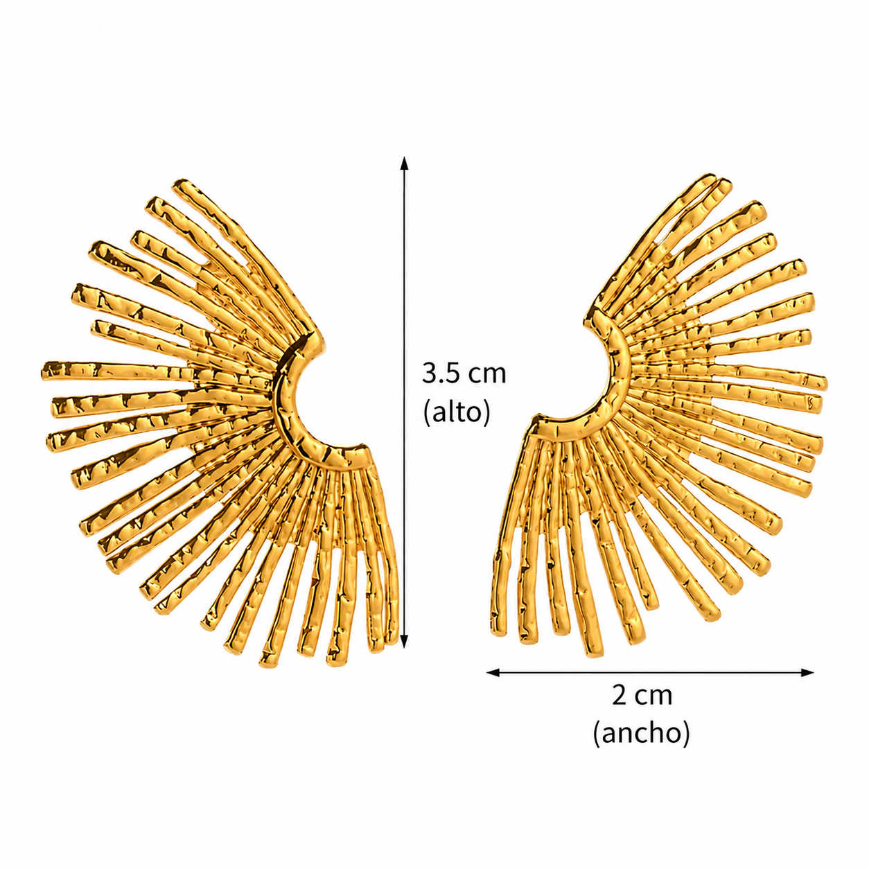 Aretes abanico
