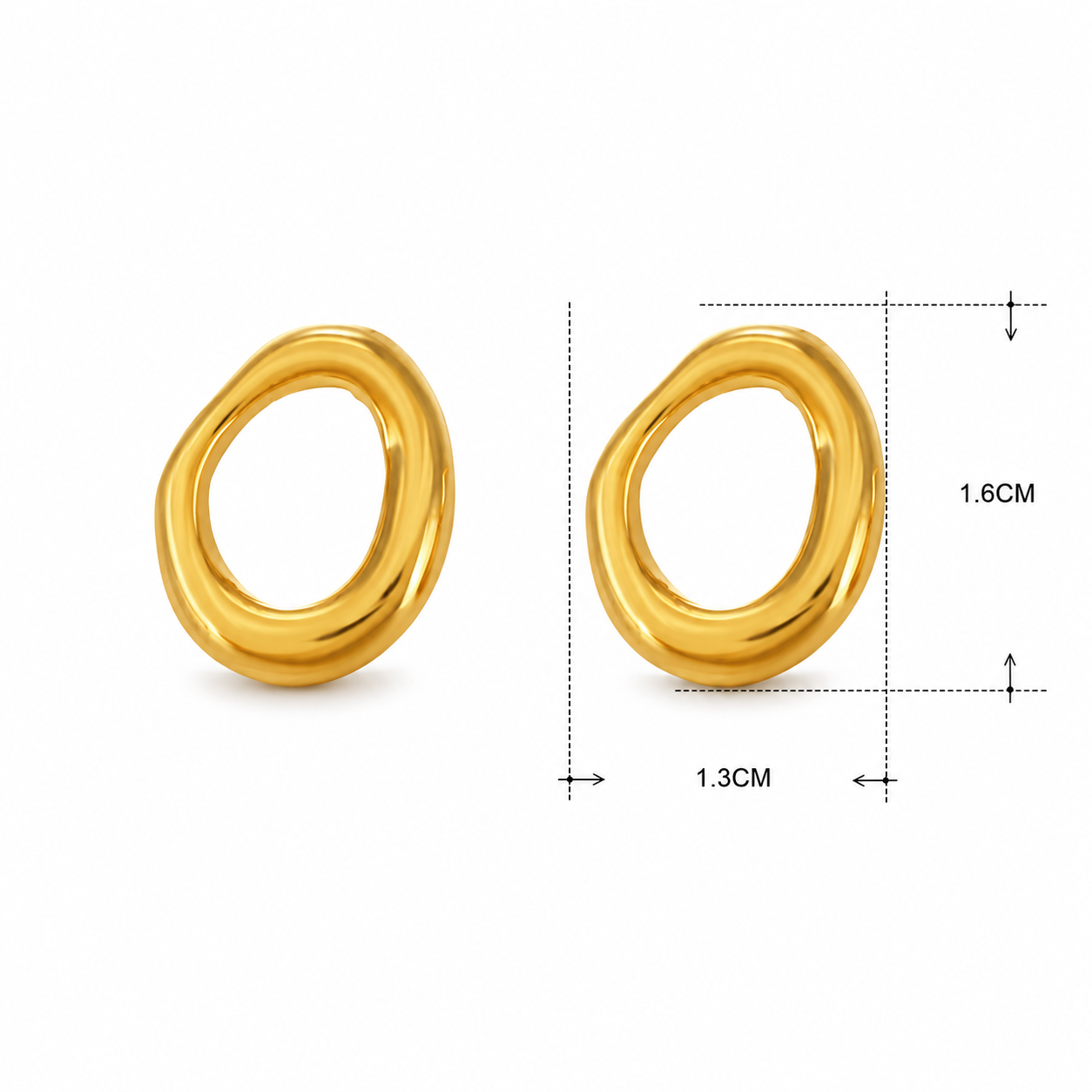 Aretes ovalo pequeño