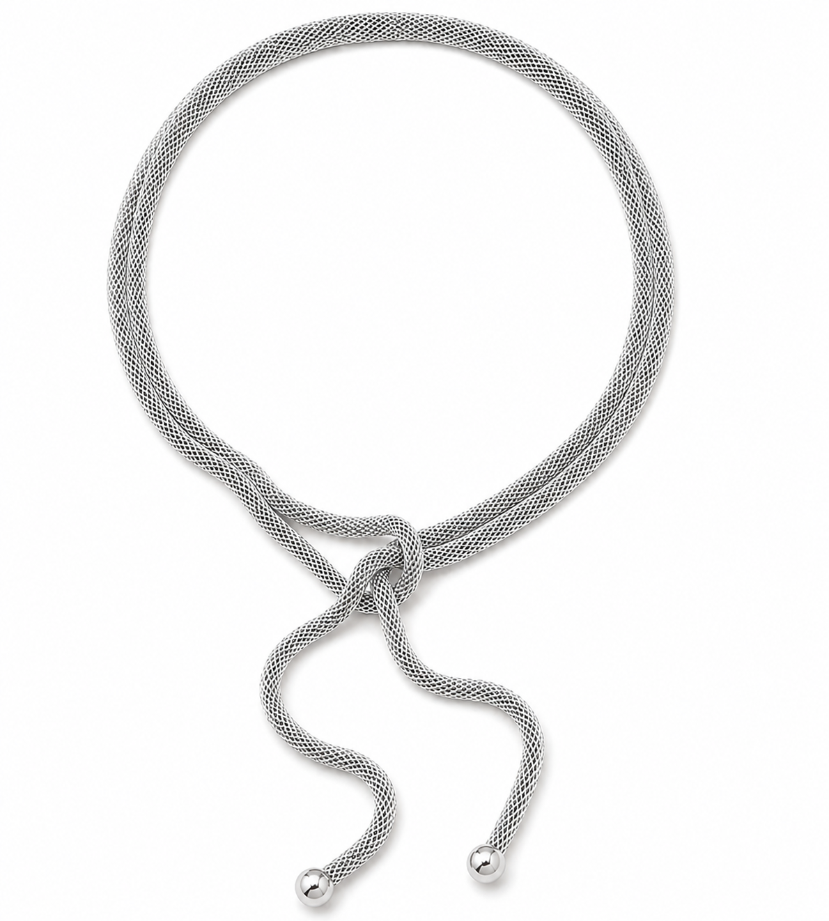 Collar largo acero serpiente