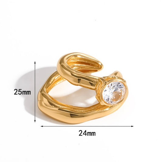 Earcuff doble piedra
