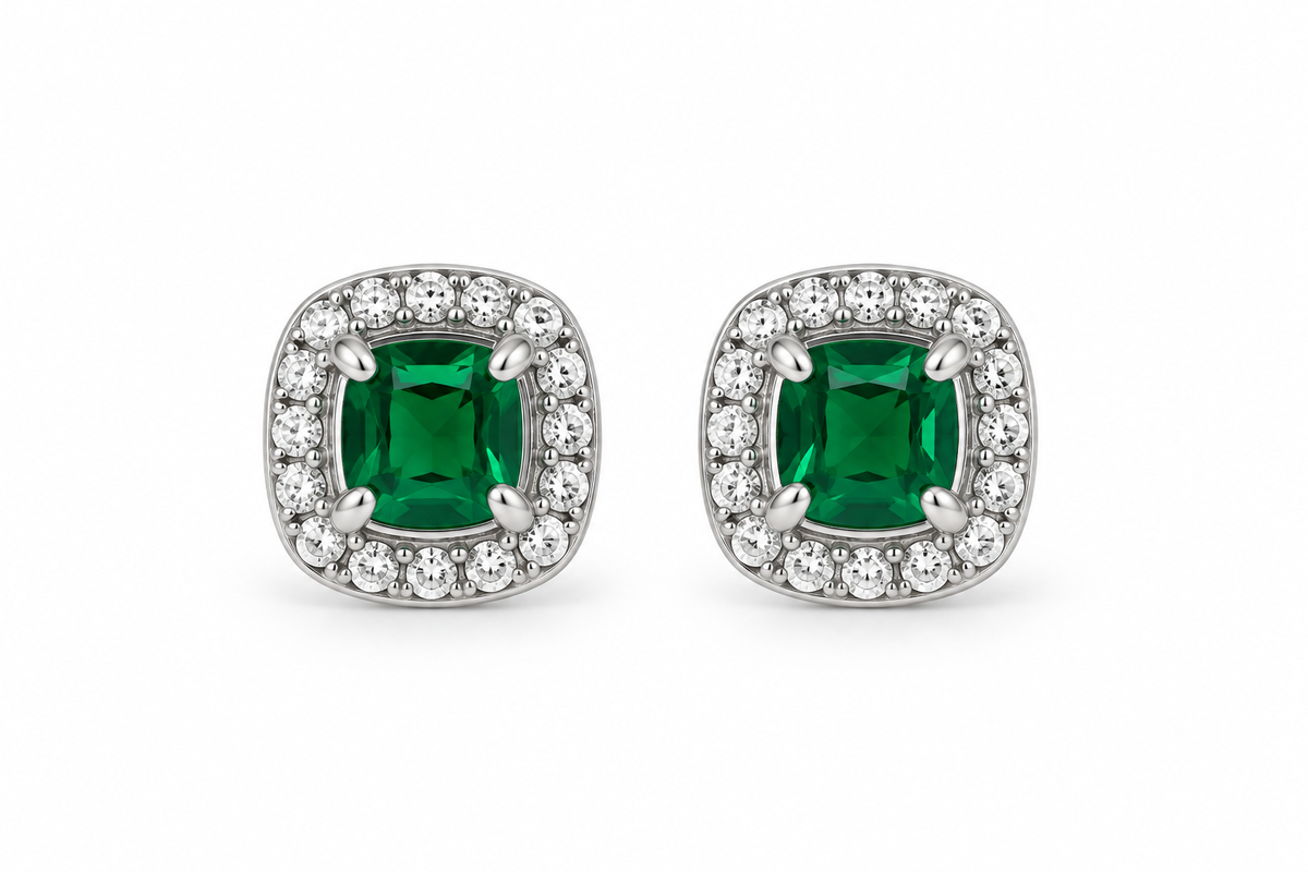 Aretes cuadrados bling