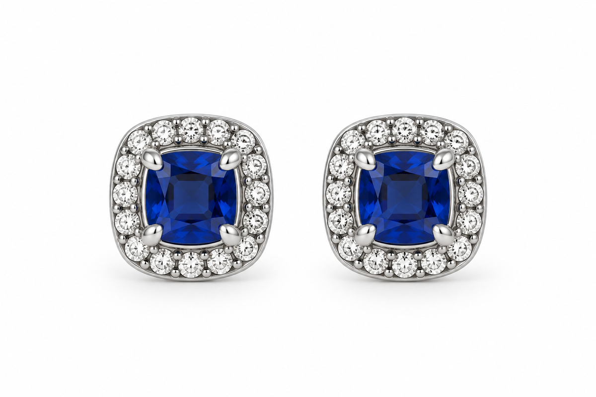 Aretes cuadrados bling