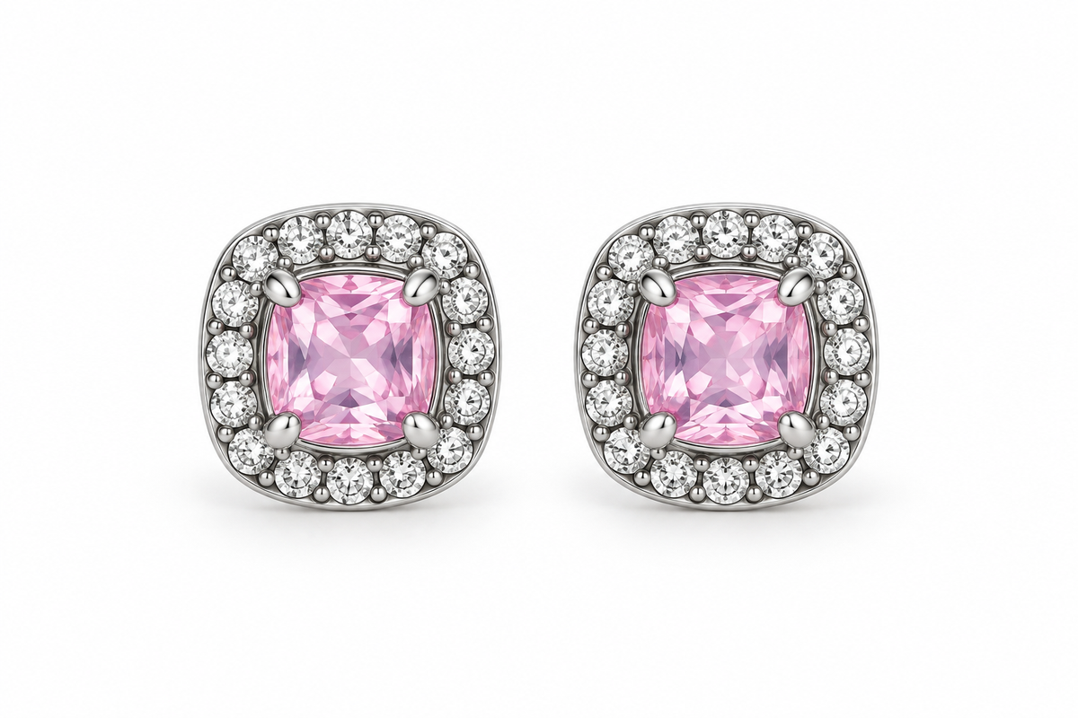 Aretes cuadrados bling