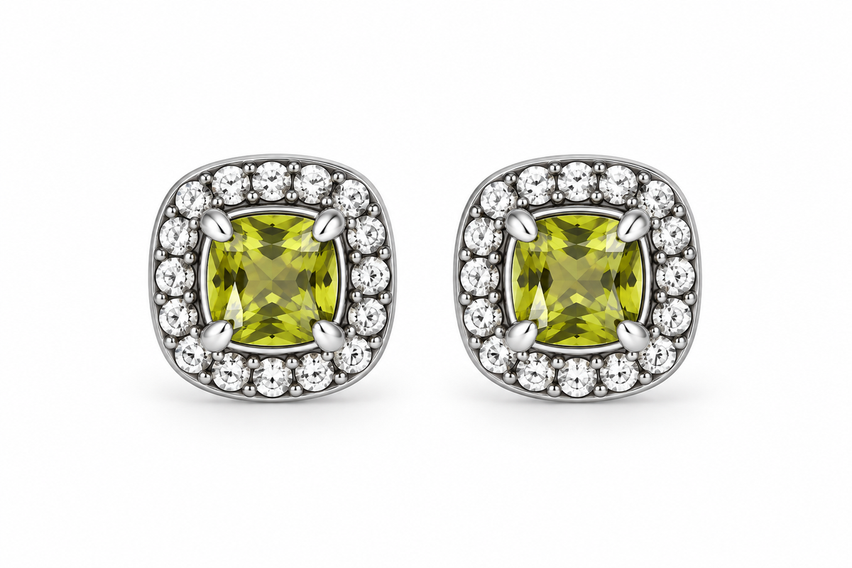 Aretes cuadrados bling