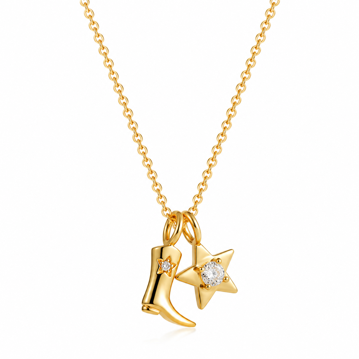 Collar bota y estrella
