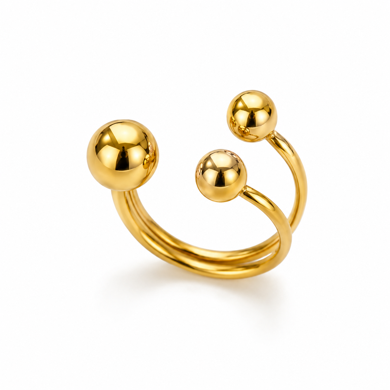 Anillo tres bolitas