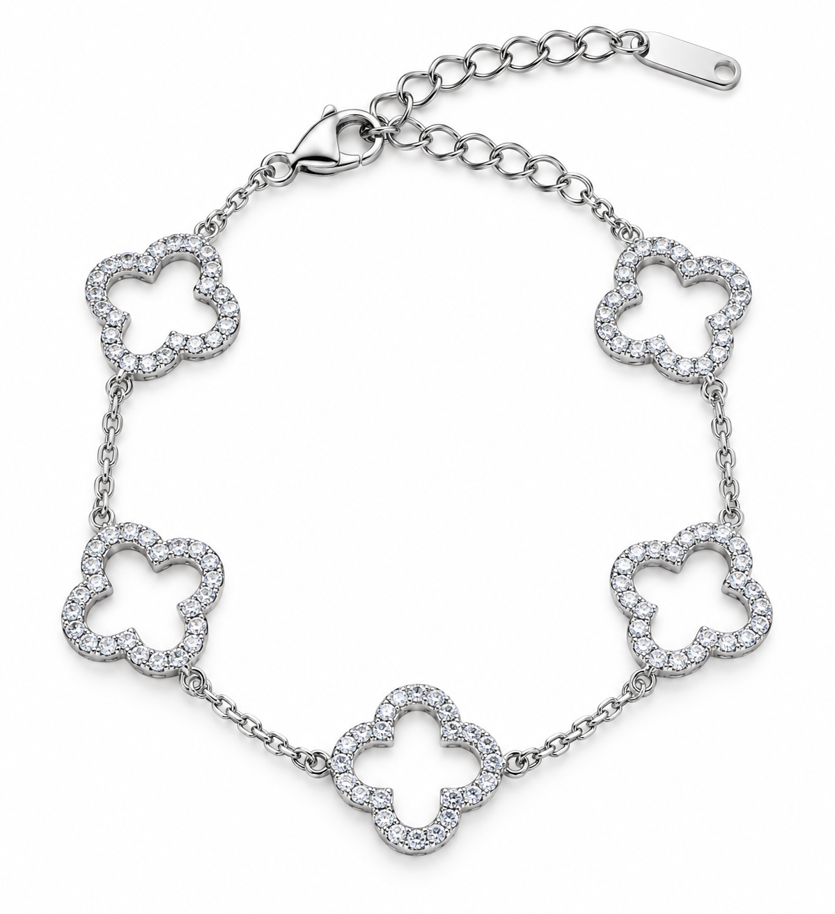 Pulsera flor hueca grande