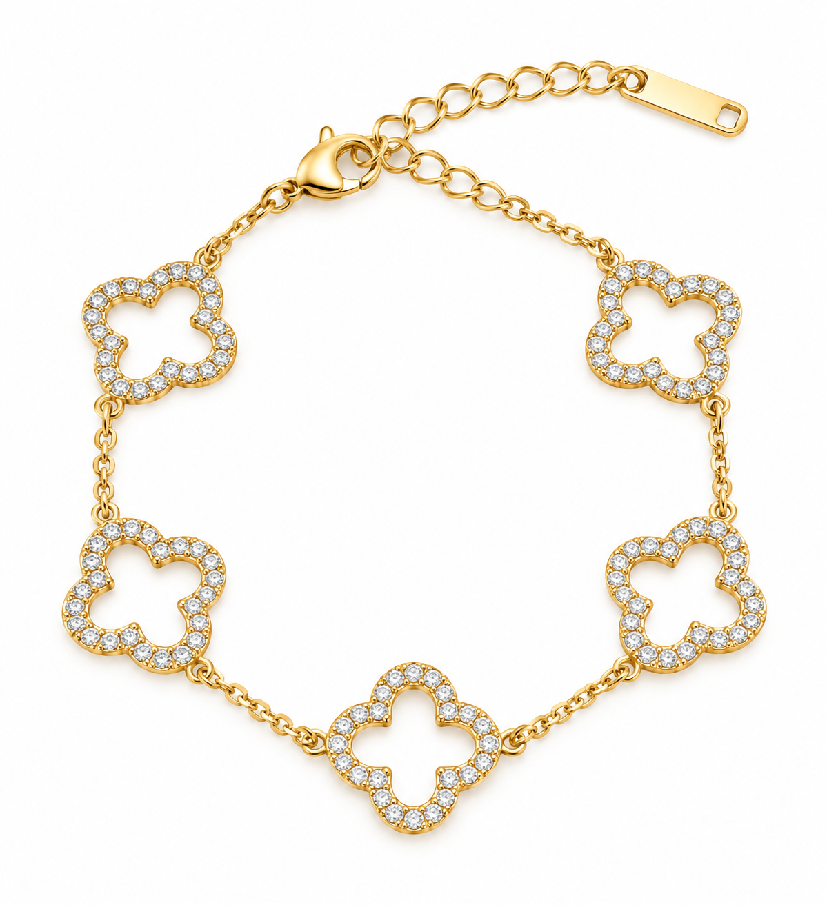 Pulsera flor hueca grande