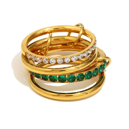 Anillo verde x4