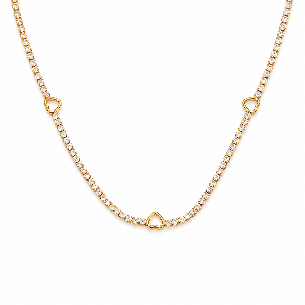 Collar tenis corazón