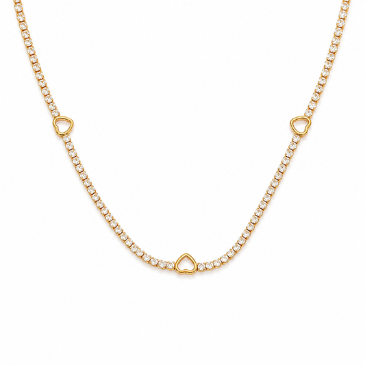 Collar tenis corazón
