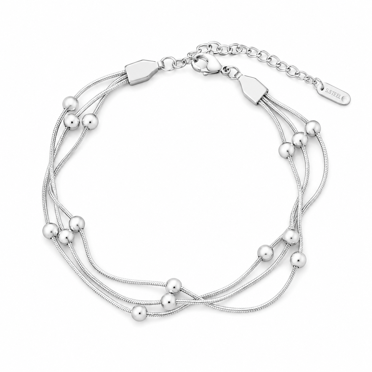 Pulsera triple bolitas