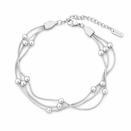 Pulsera triple bolitas