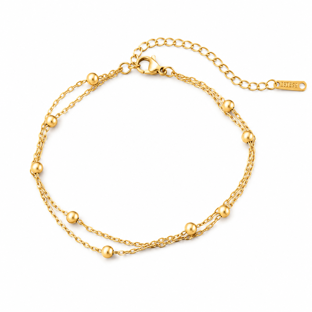 Pulsera doble bolitas