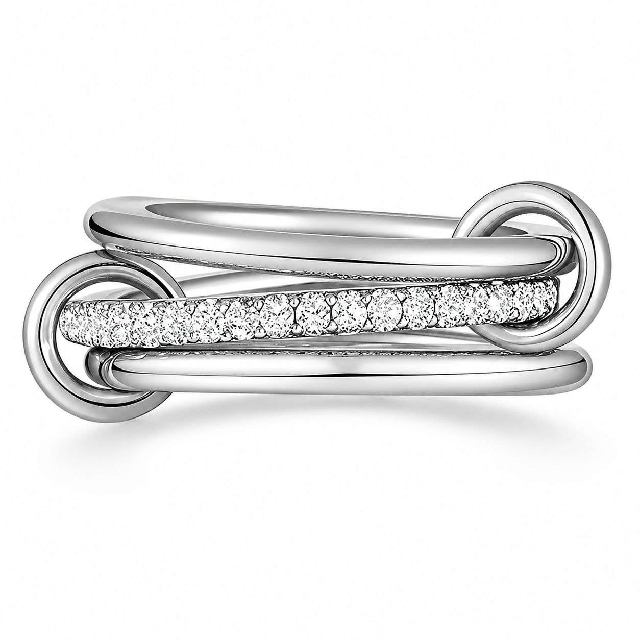 Anillo triple brillo