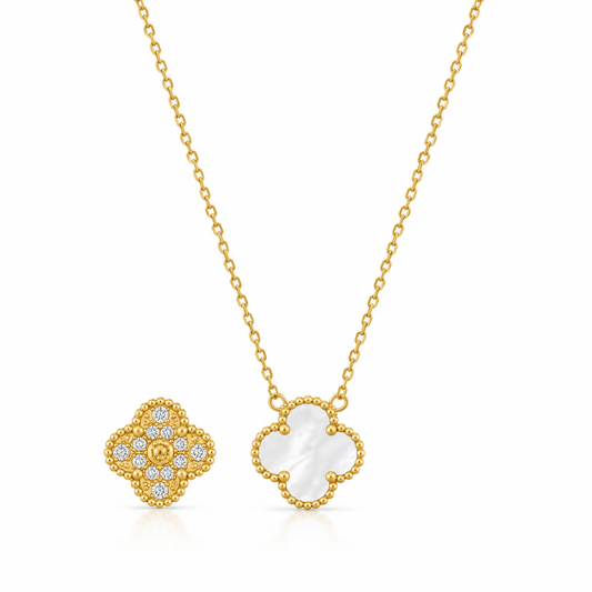Collar flor doble